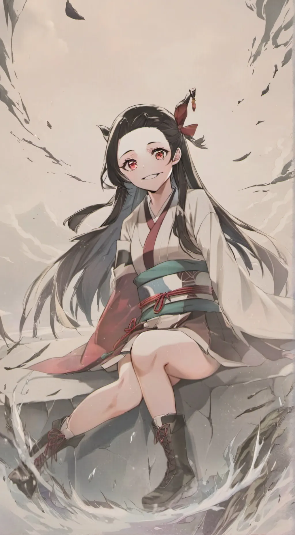 ai character: Nezuko  background