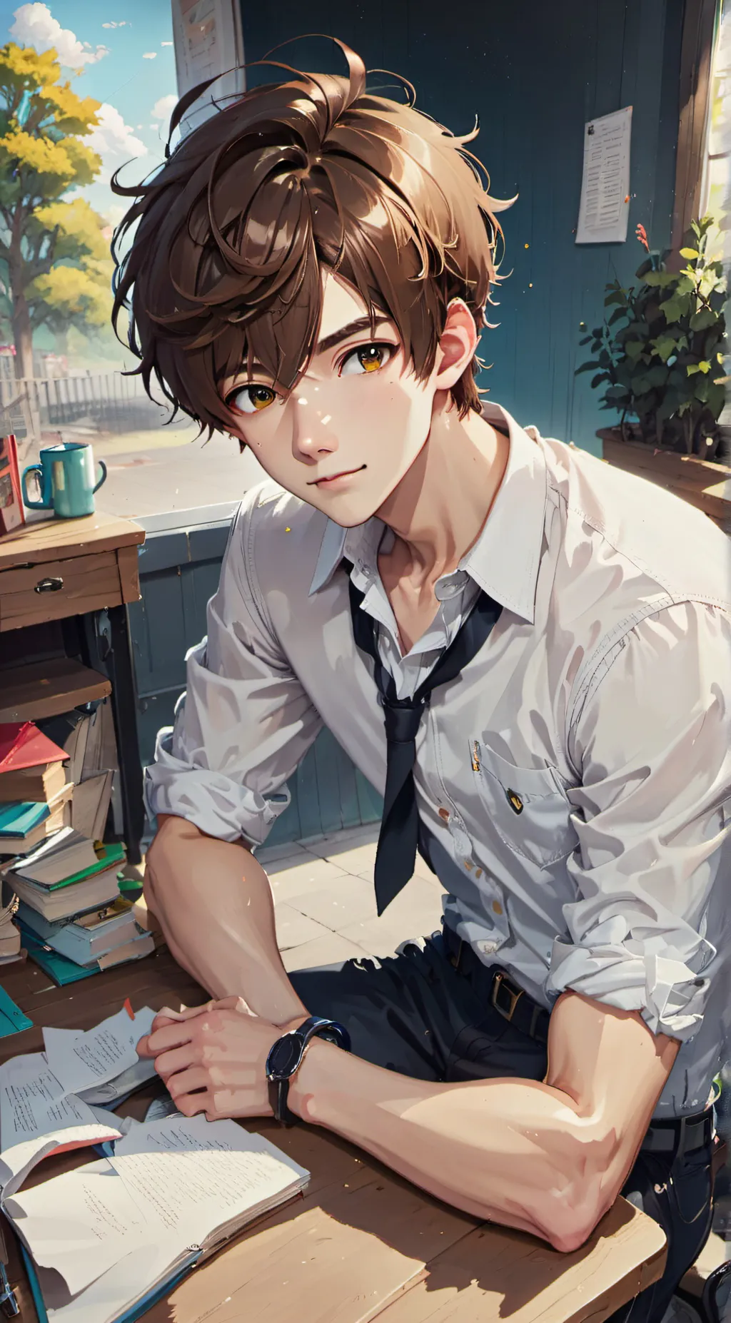 ai character: Hayden  background