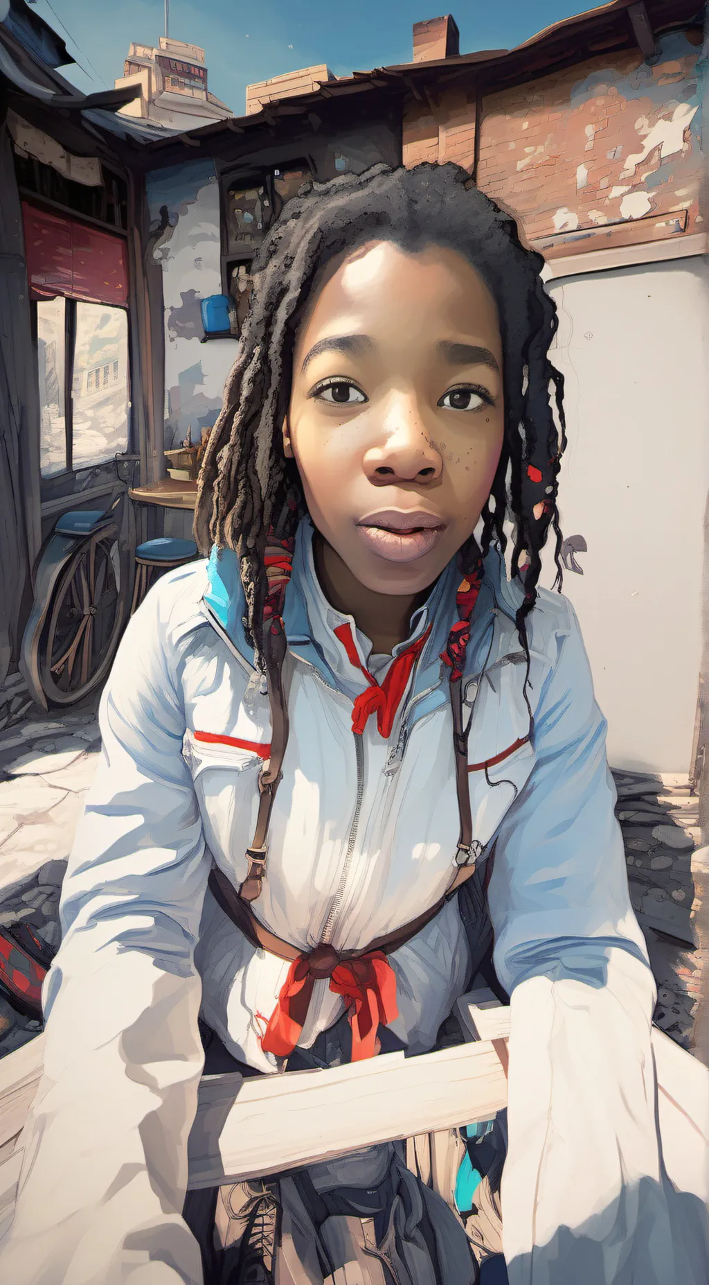 ai character: Mee background