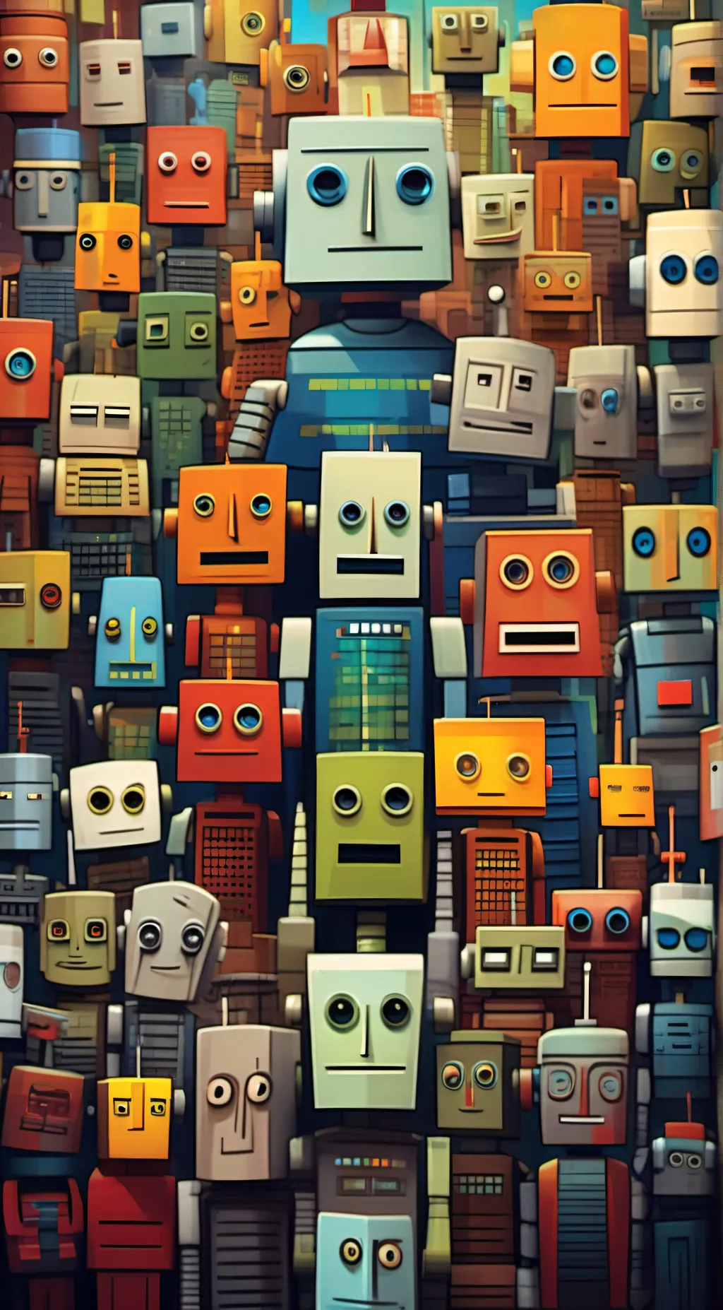 ai character: girl robot background