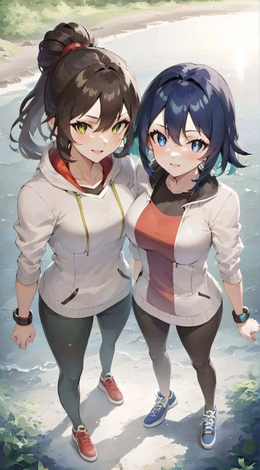 ai character: Maggie and Droplet background