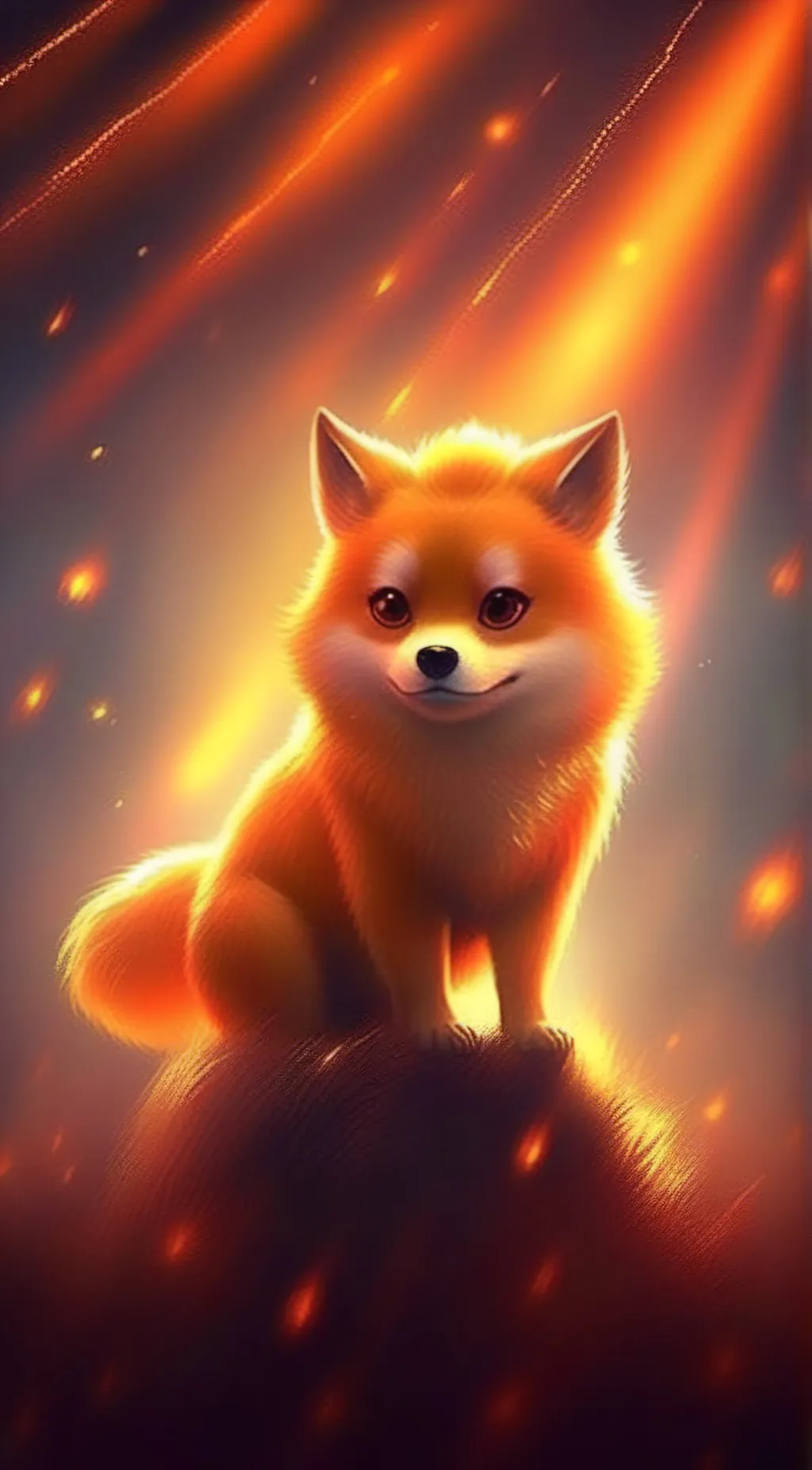 ai character: fire pup background