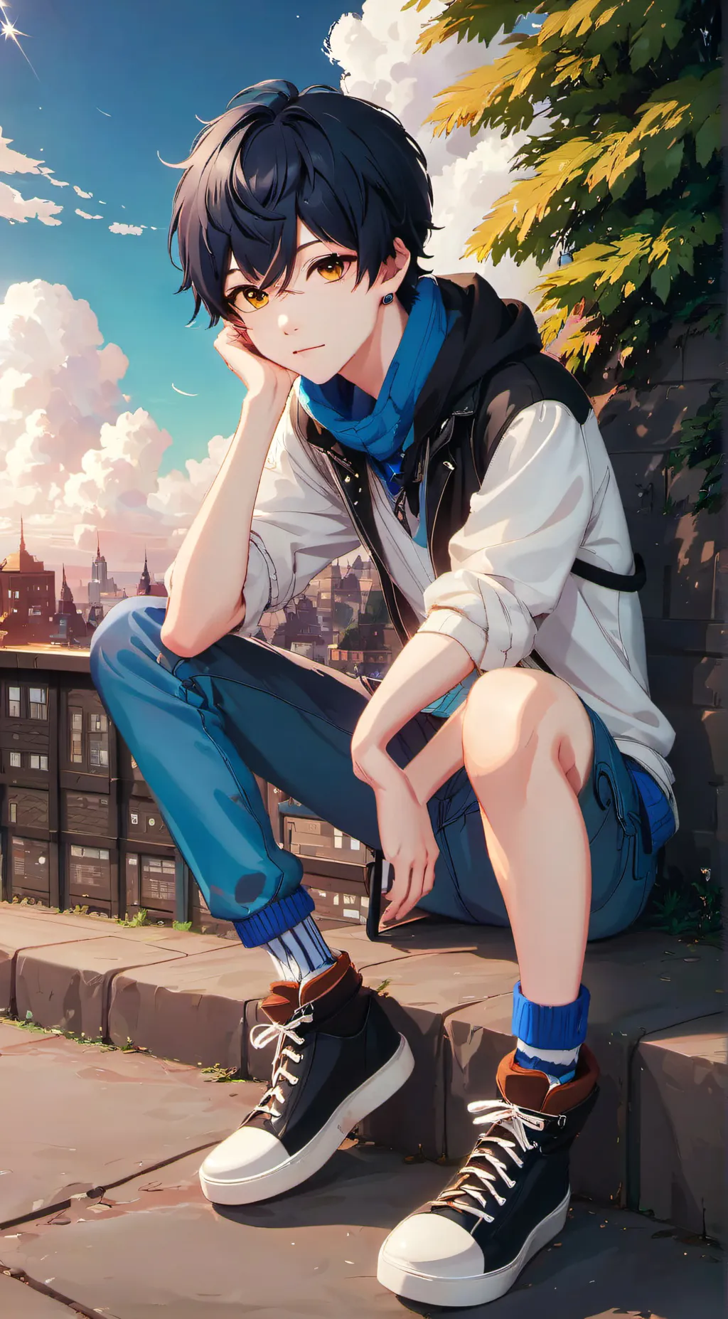 ai character: Sky background