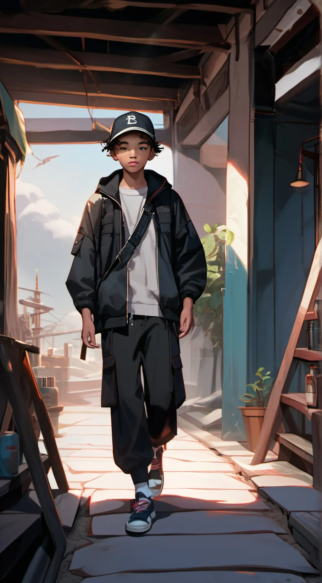 ai character: The boi’s  background