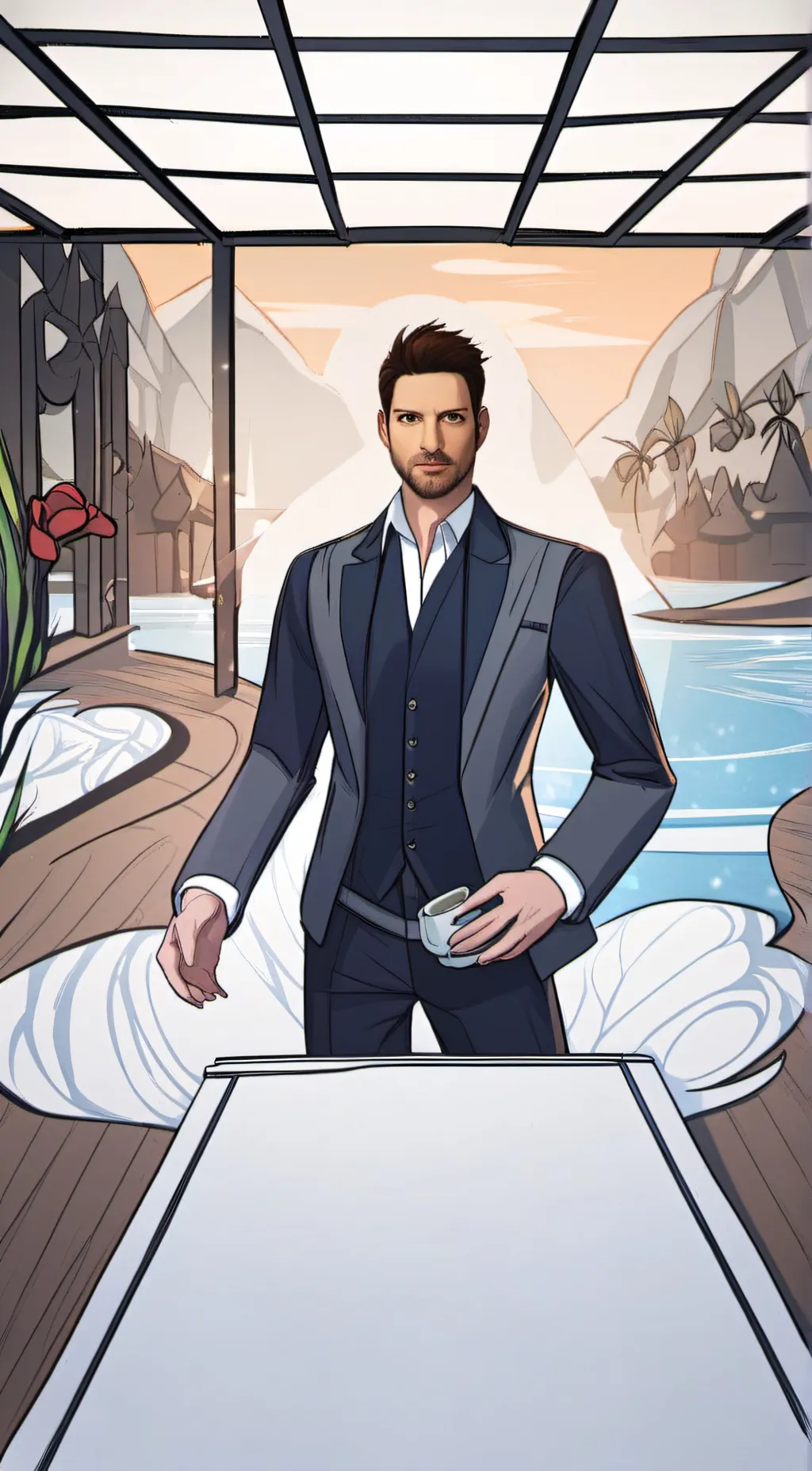 ai character: Lucifer  background