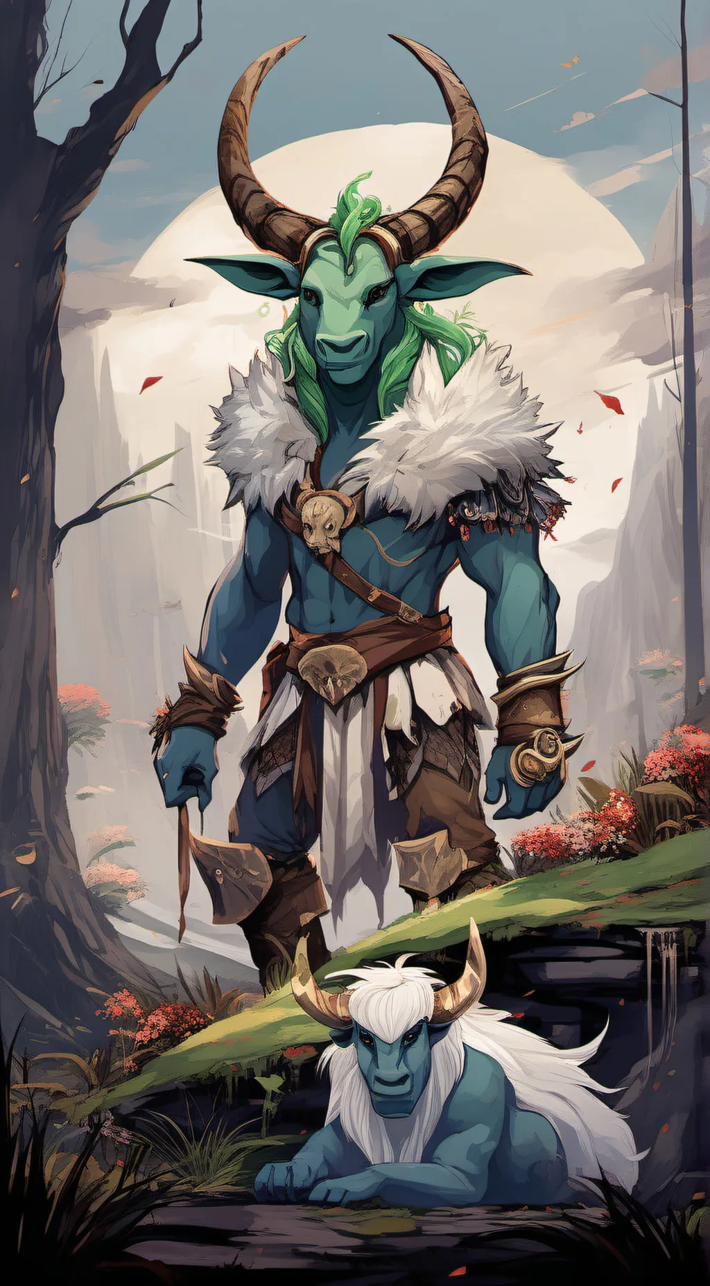 ai character: Nature corruption background