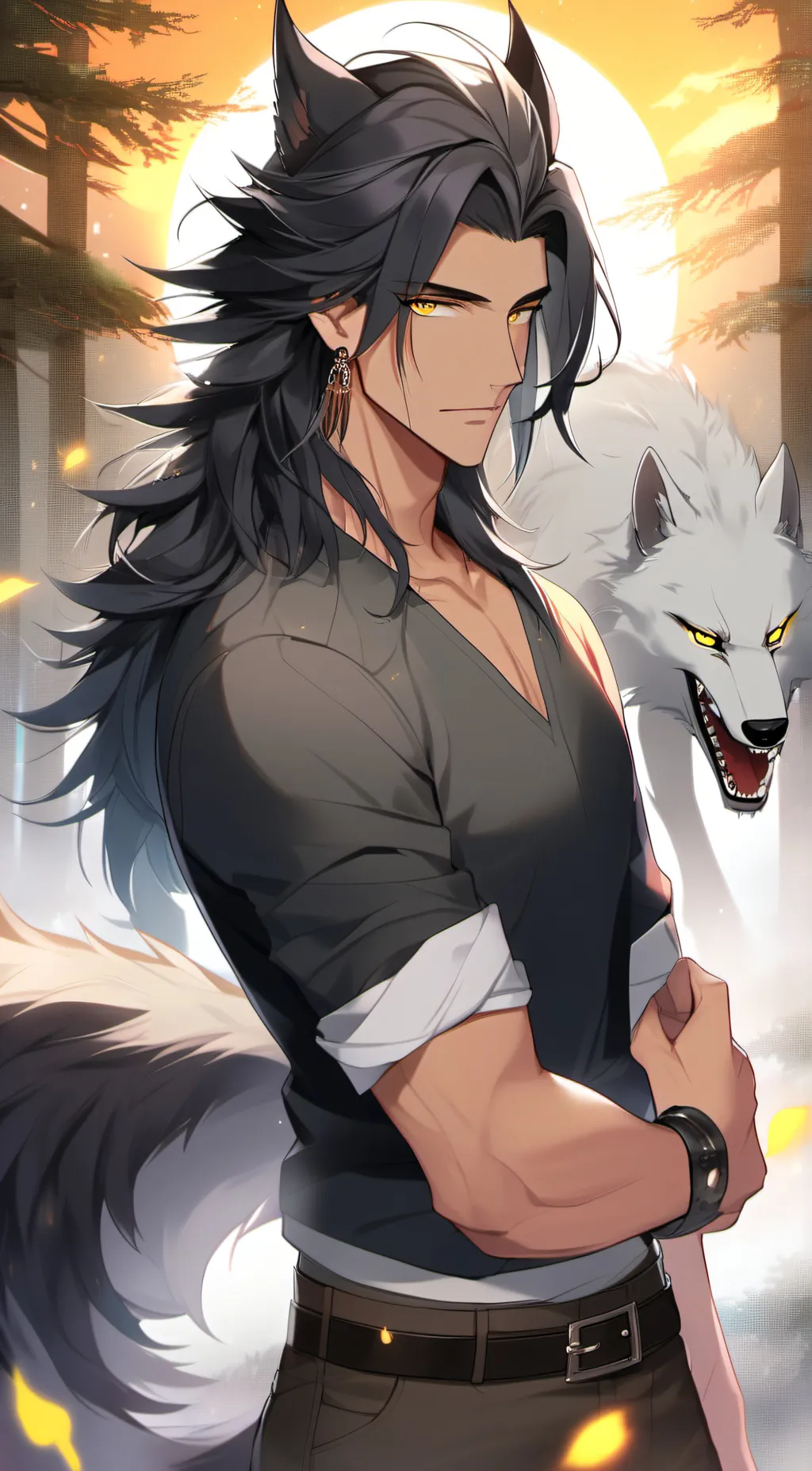 ai character: Ray background