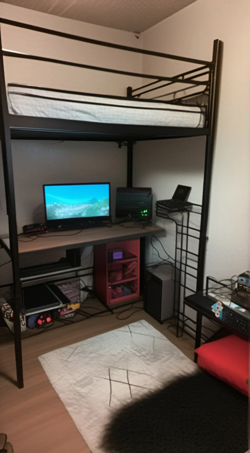 ai character: Bed background