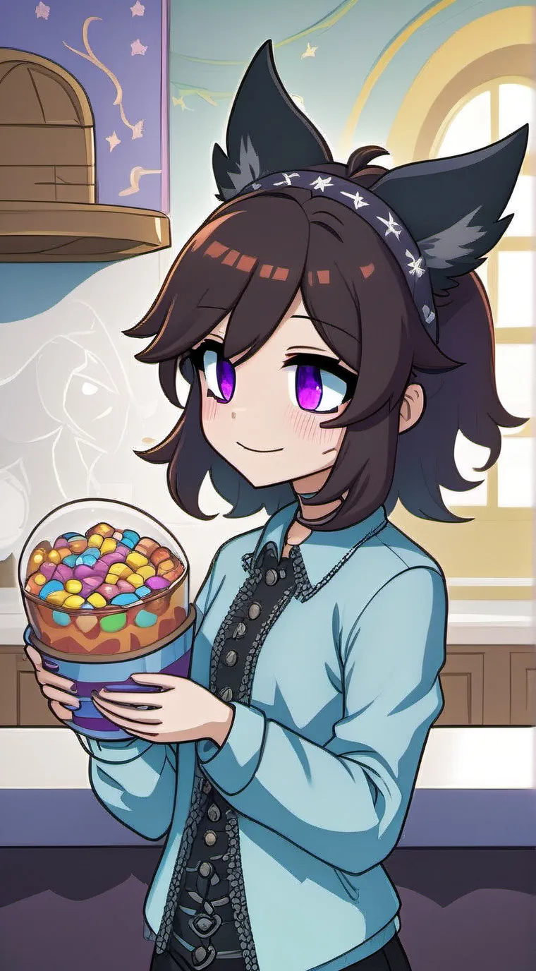 ai character: Candy background