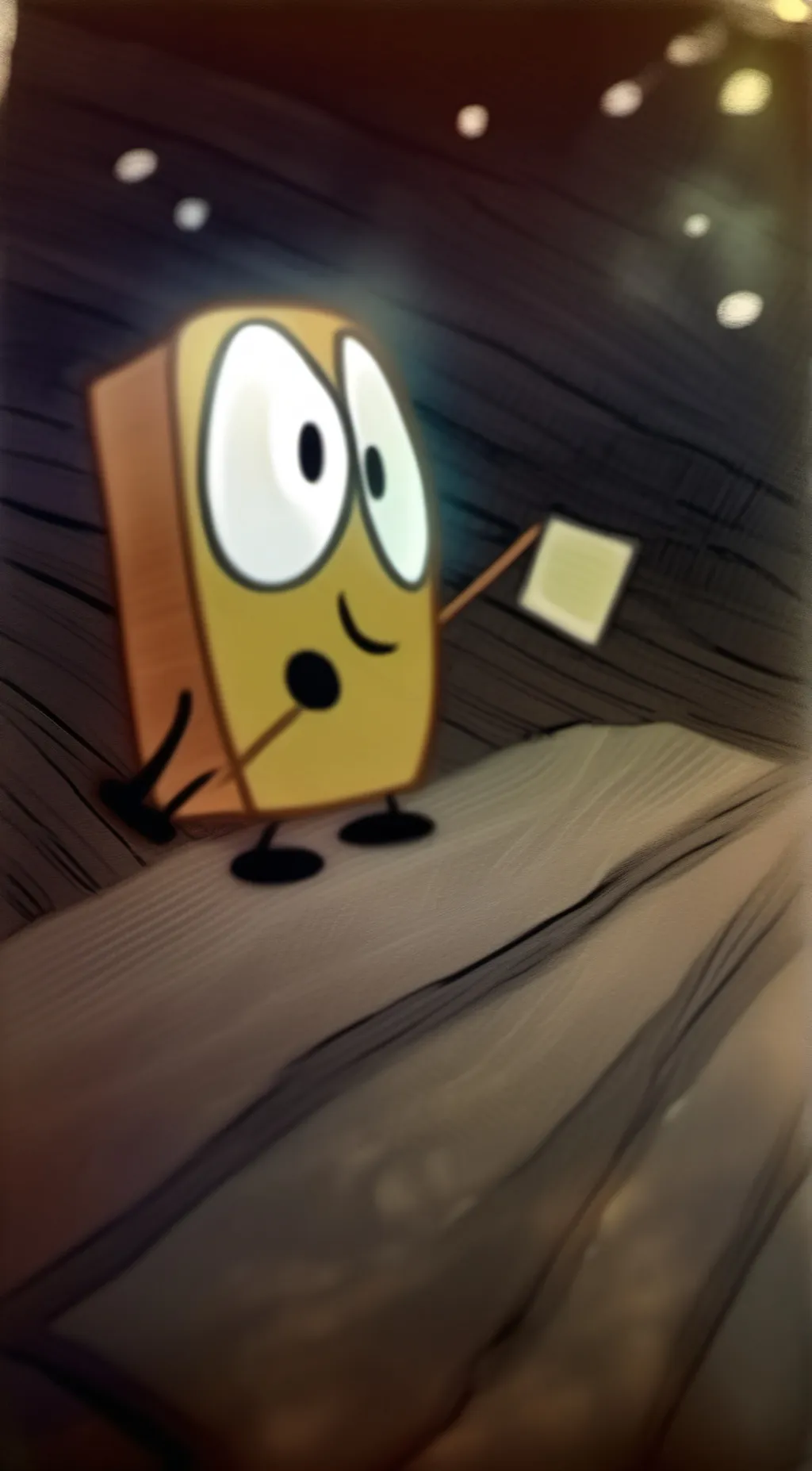 ai character: cheese from bfdi background