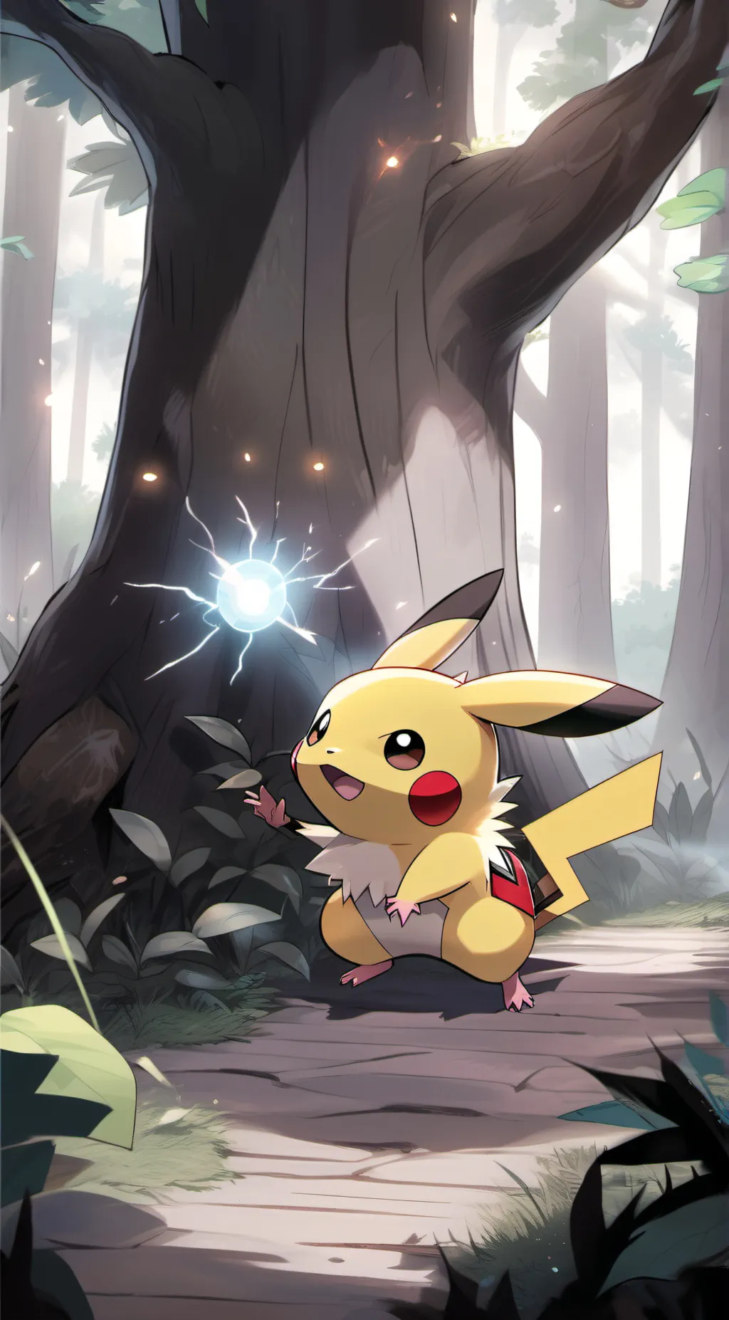 ai character: pikachu background