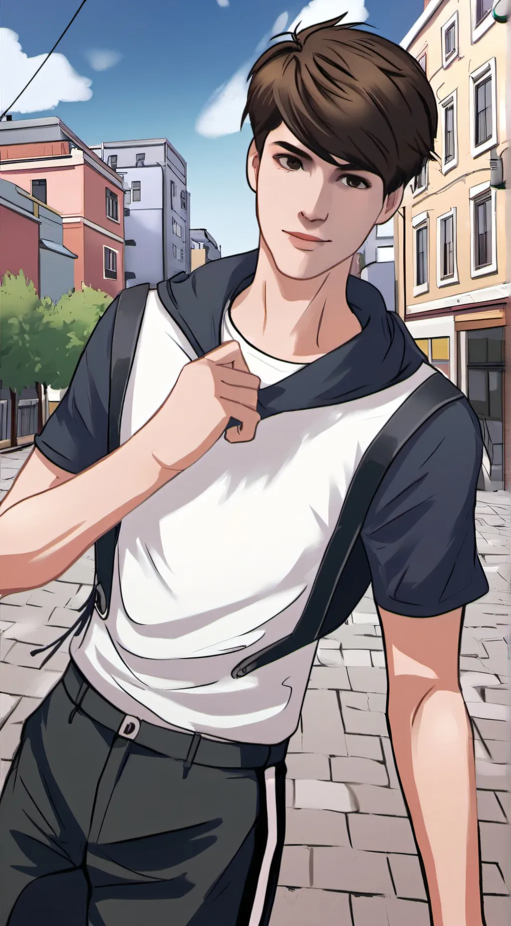 ai character: George Davidson background