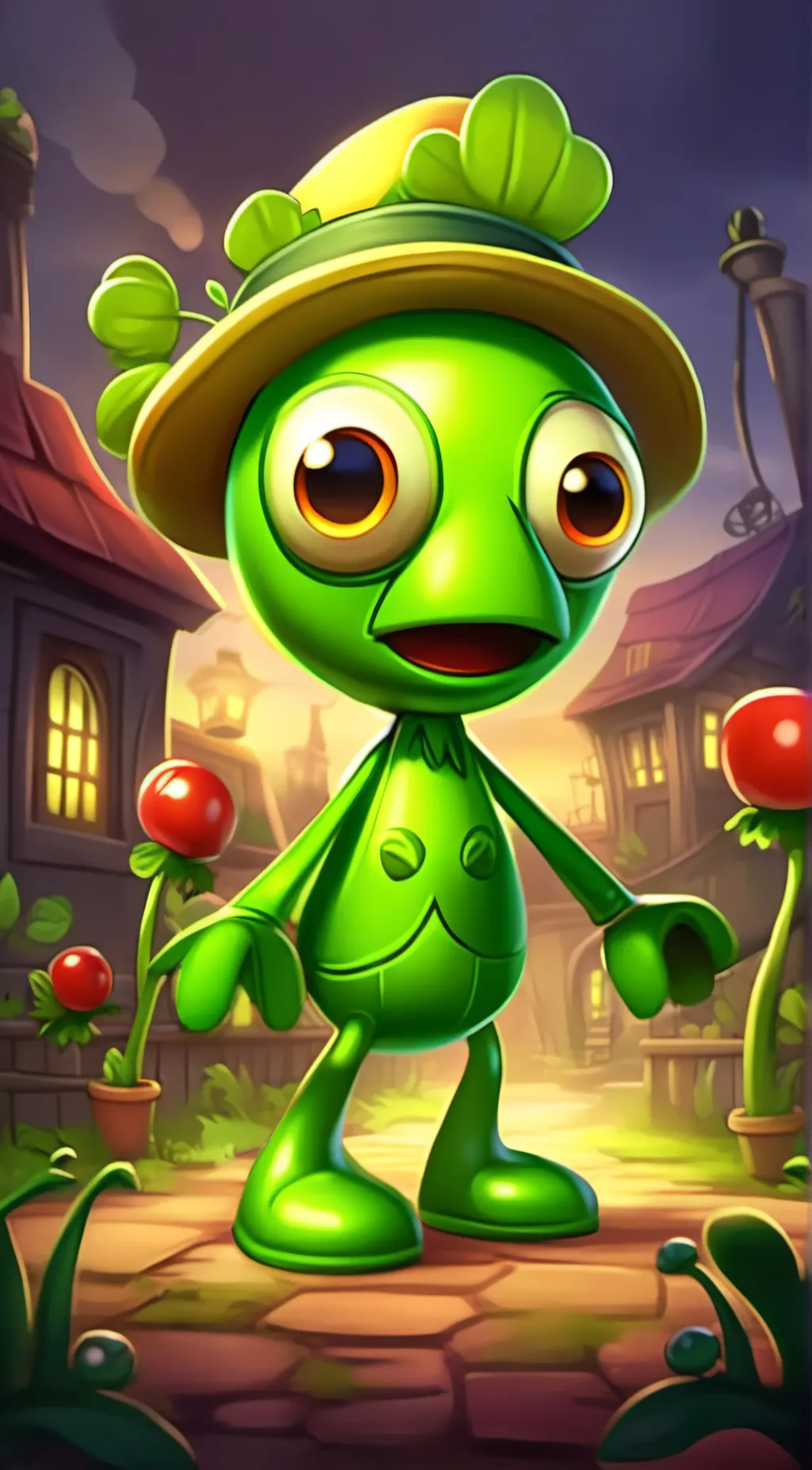 ai character: peashooter background