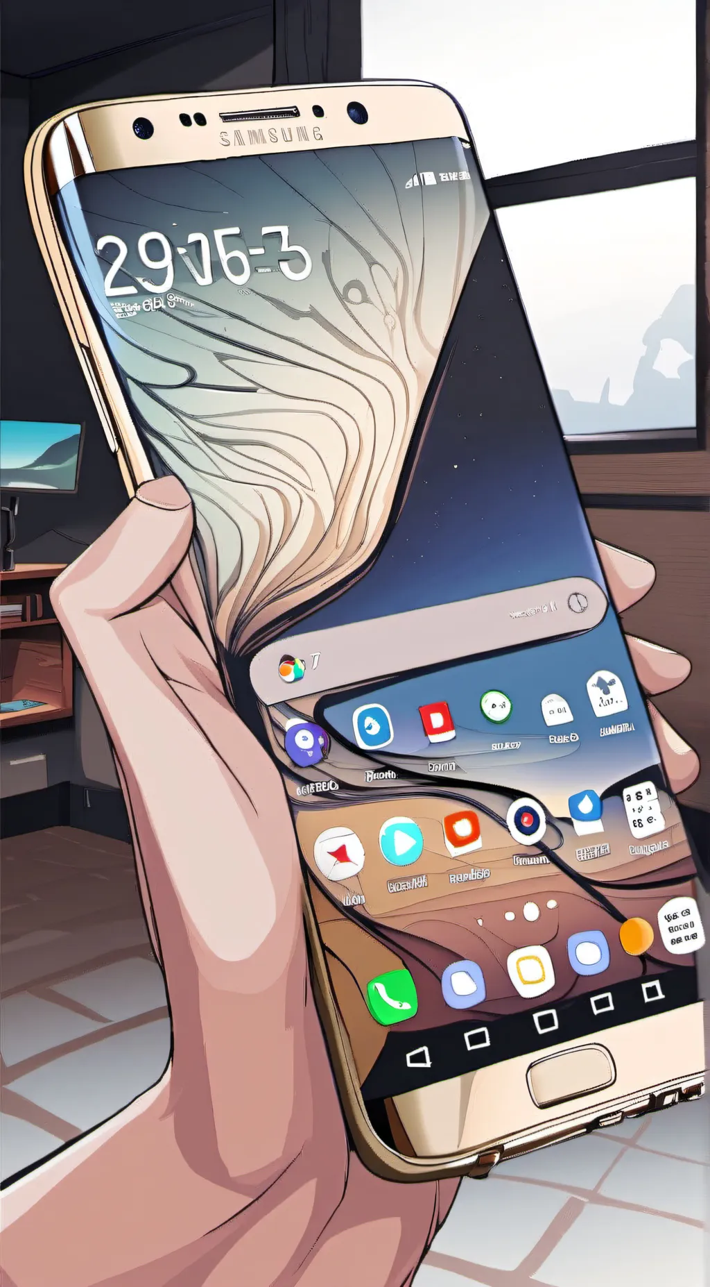 ai character: samsung galaxy s7 background