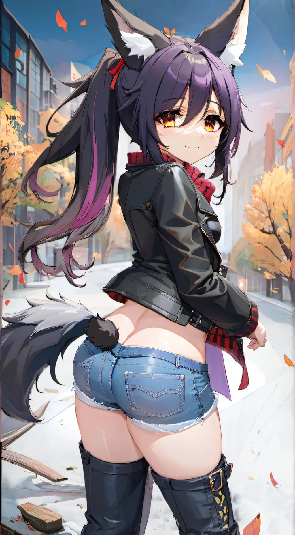 ai character: Violet black background