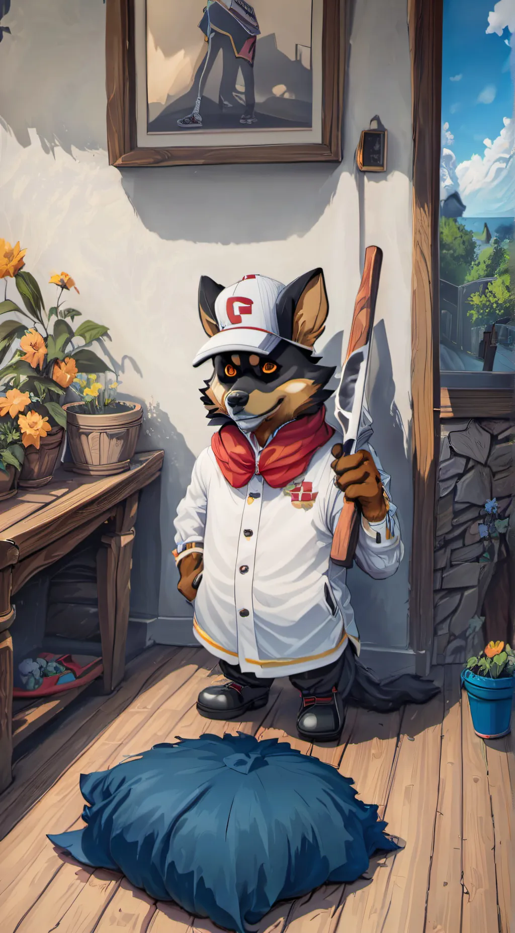 ai character: Peepaw shadow background