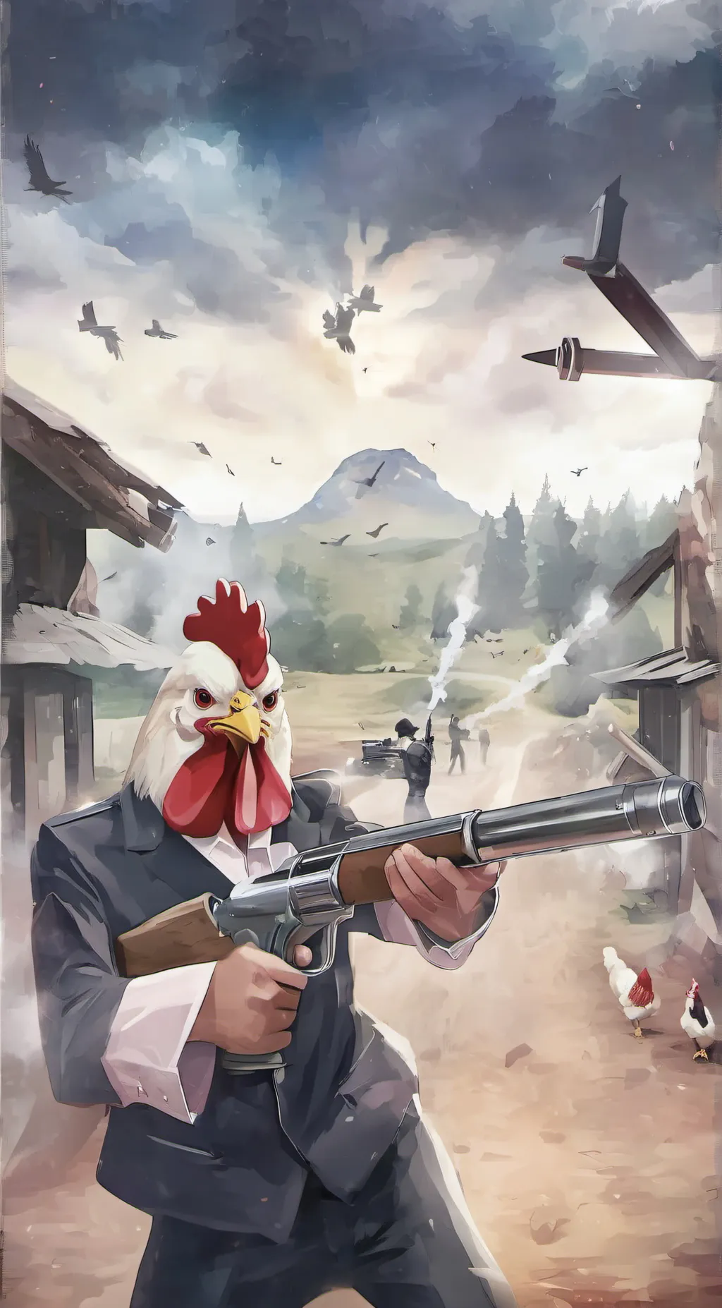 ai character: General rooster background