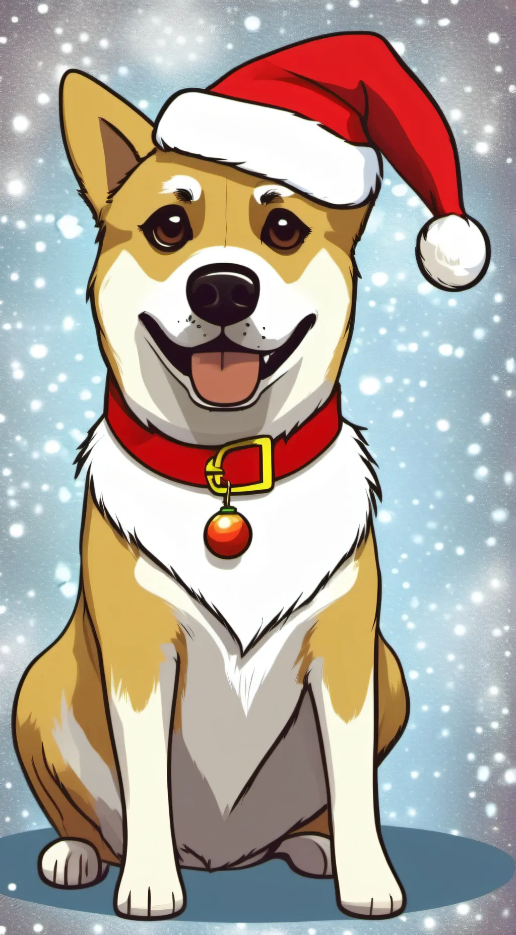 ai character: Winter doge background