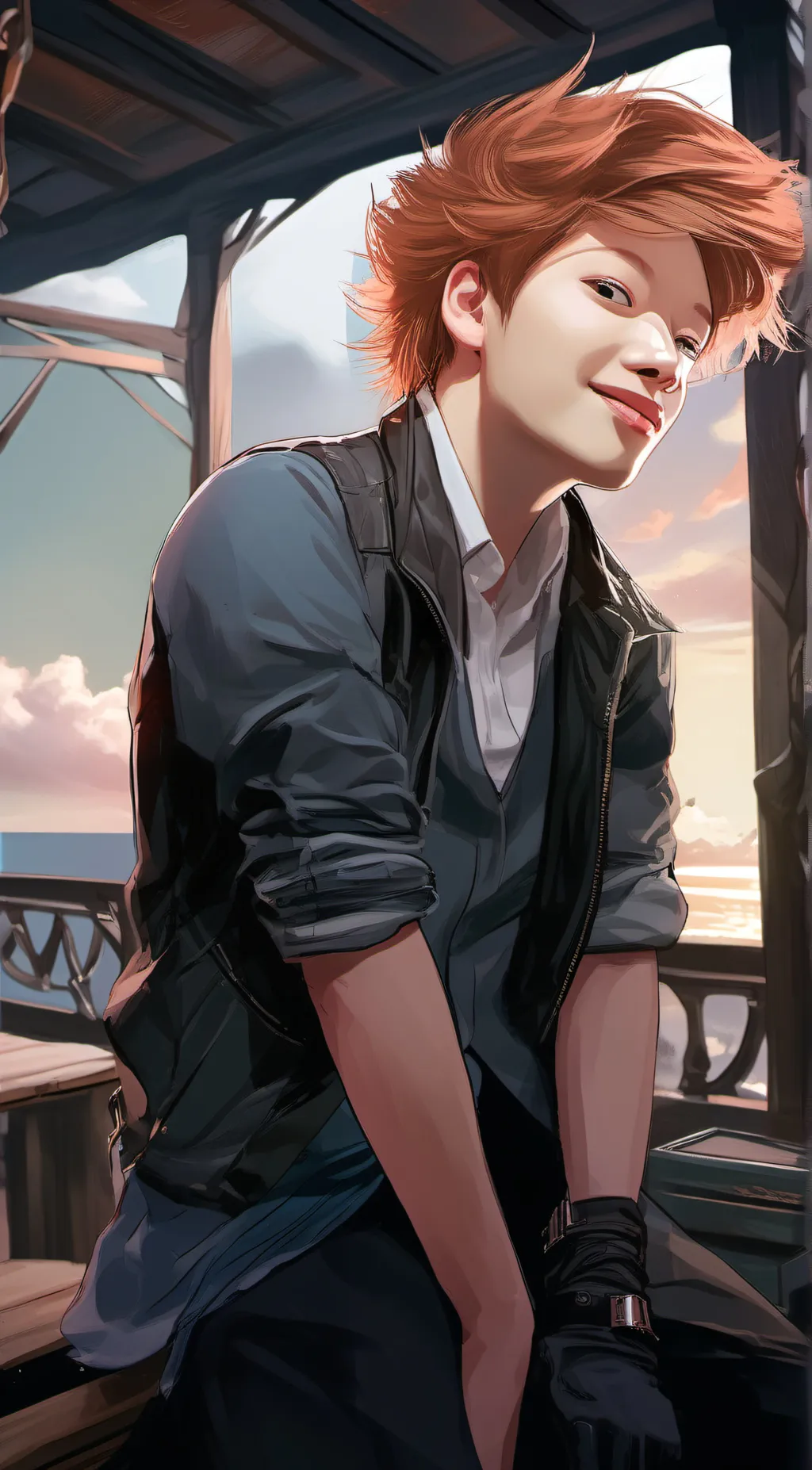 ai character: ginnger pop background