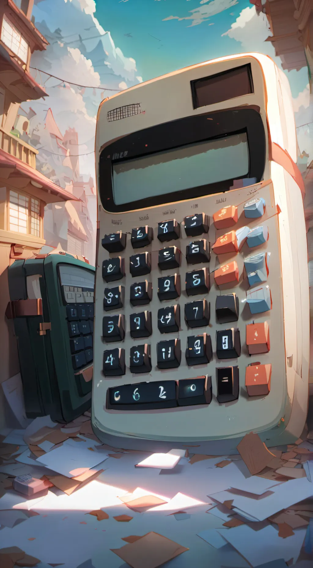 ai character: Calculator background