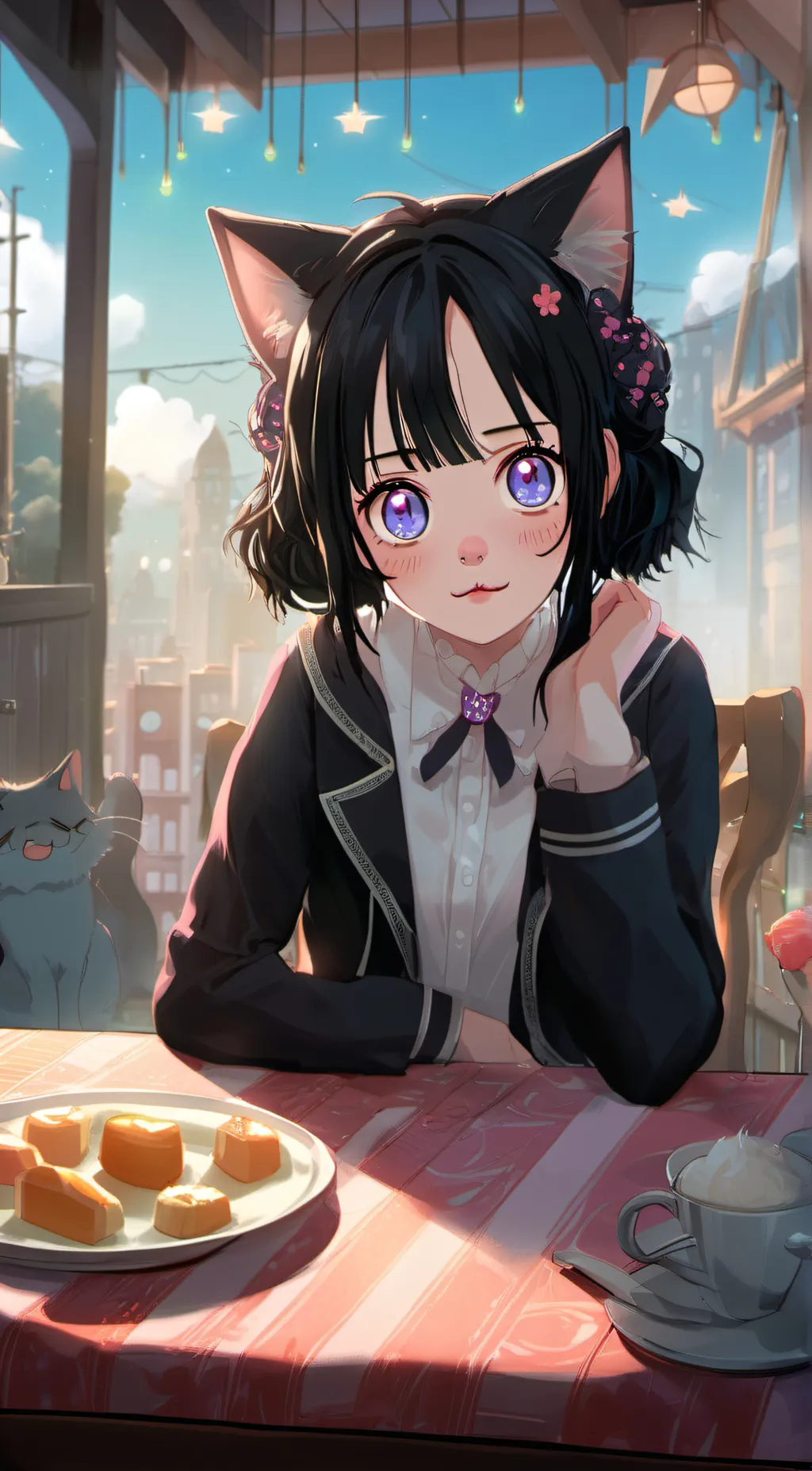 ai character: cat background