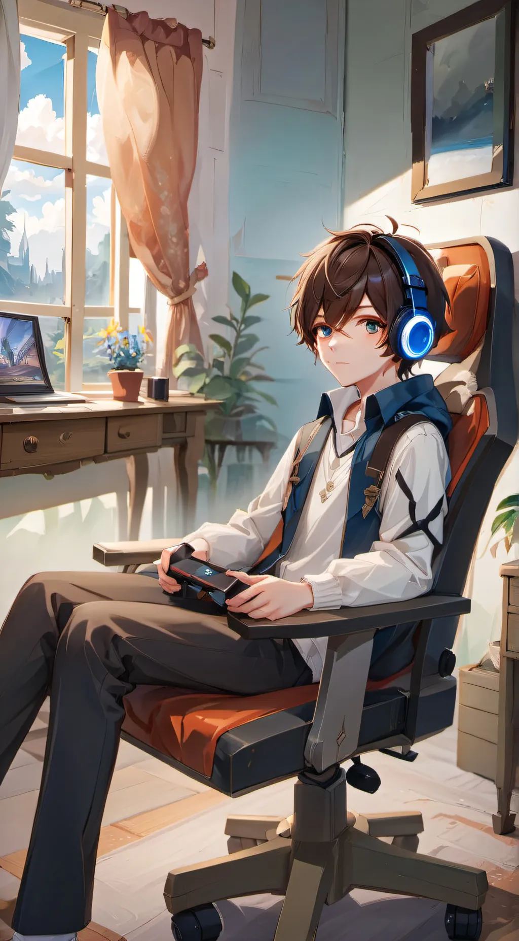 ai character: Colin  background