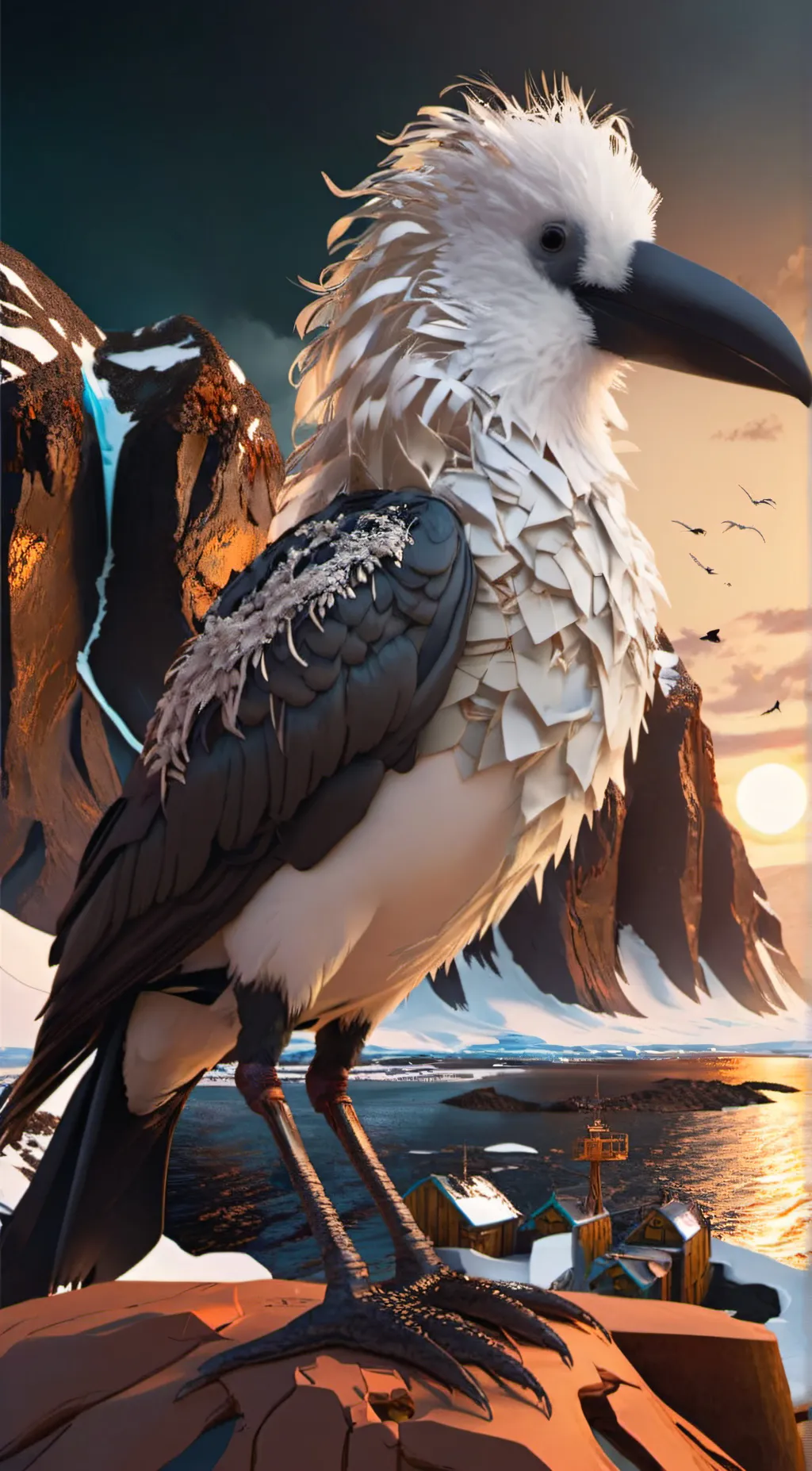 ai character: Erosion bird background