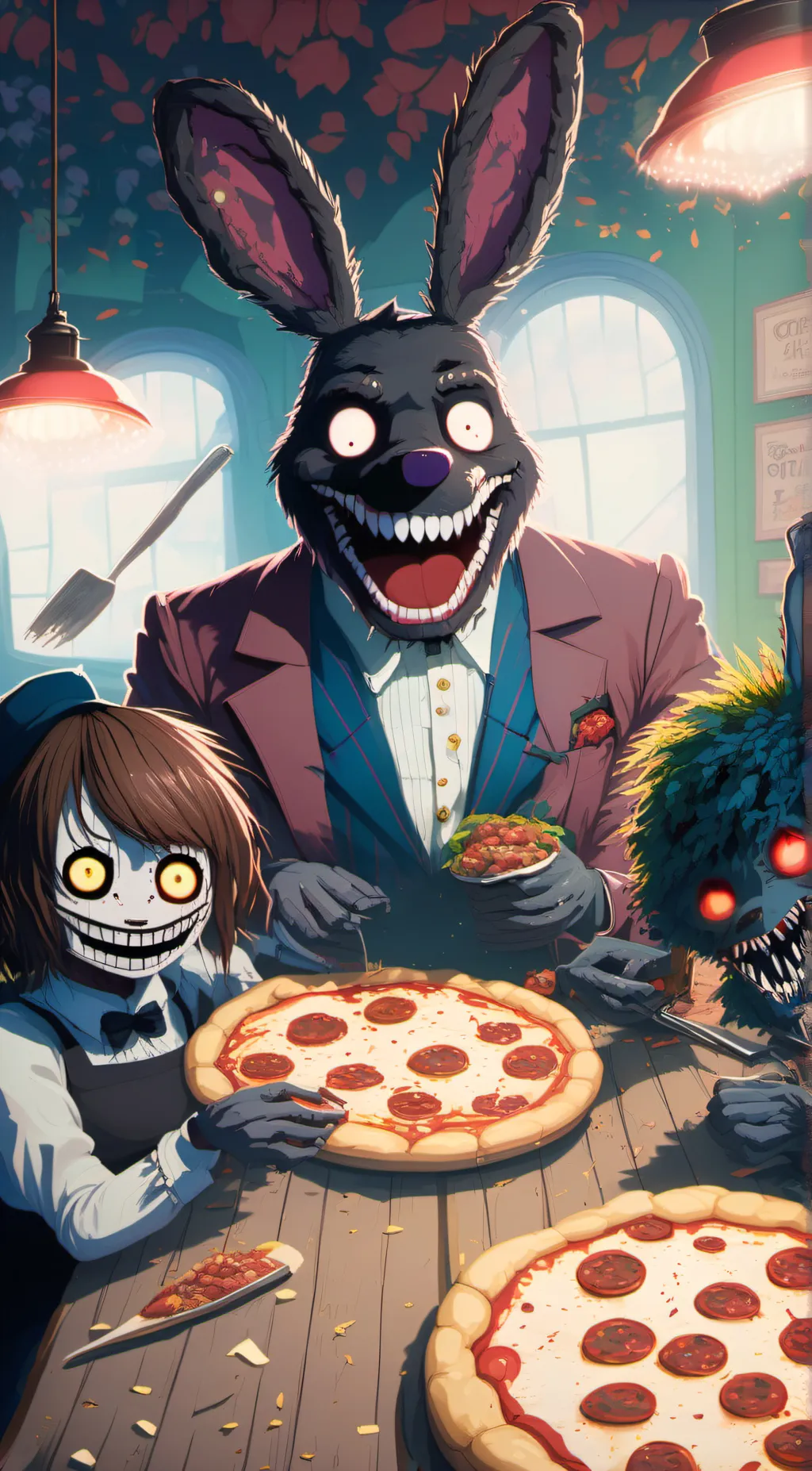 ai character: Shadow Bonnie  background