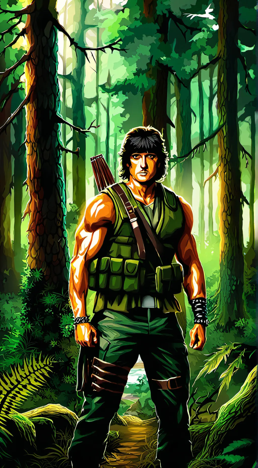 ai character: John Rambo background