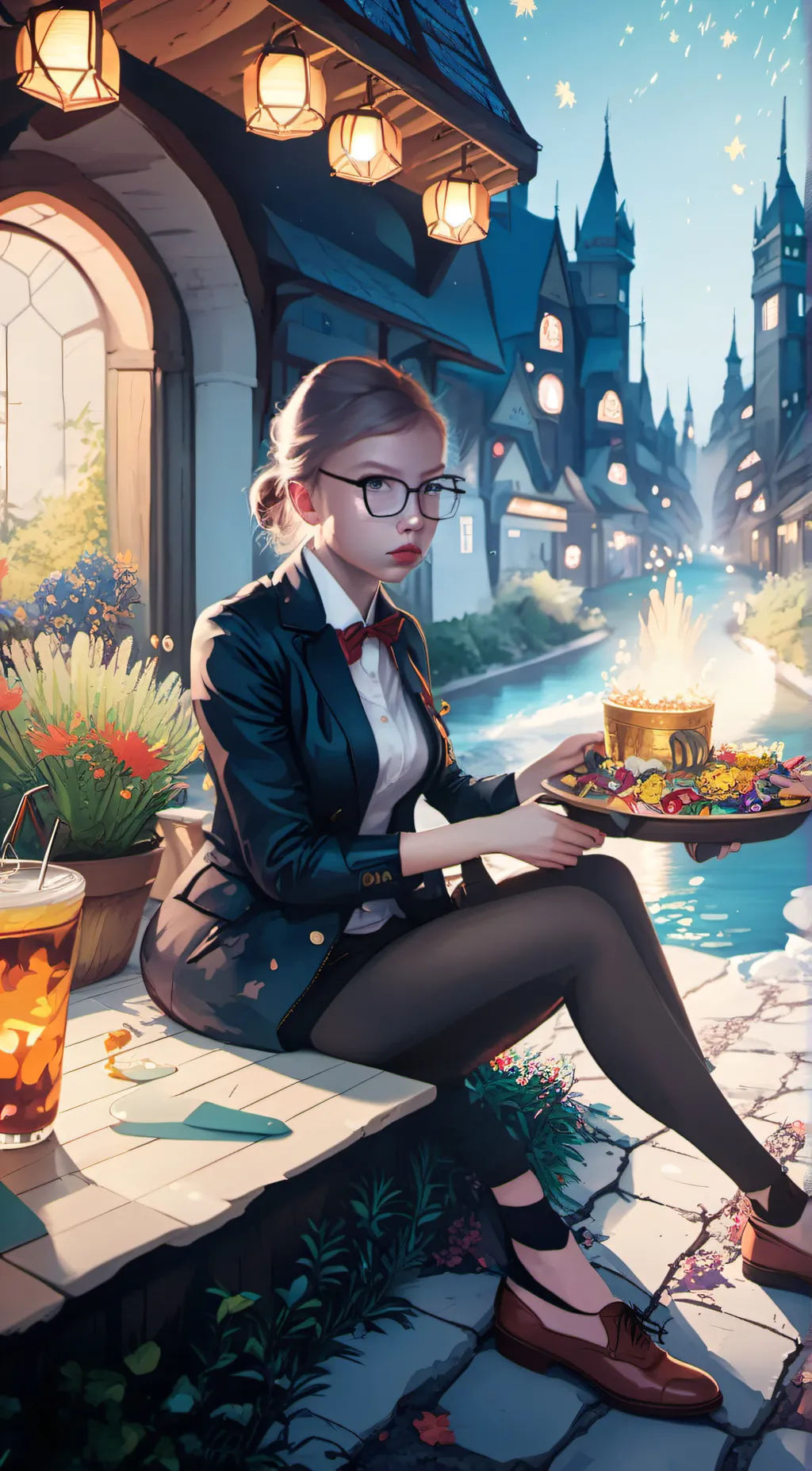 ai character: Flare hill background