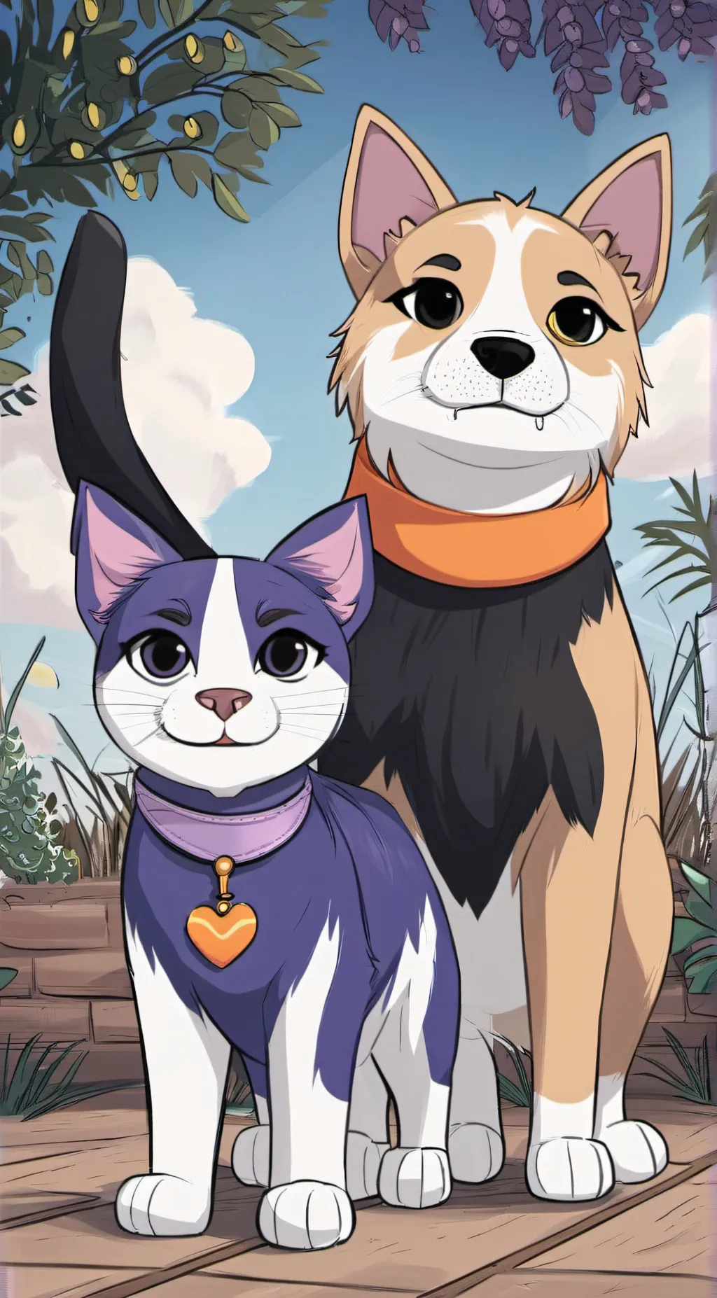 ai character: dogday & catnap background