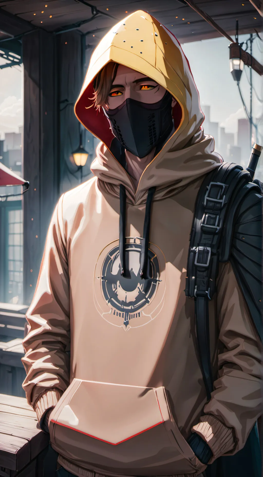 ai character: Hoodie(Brian) background