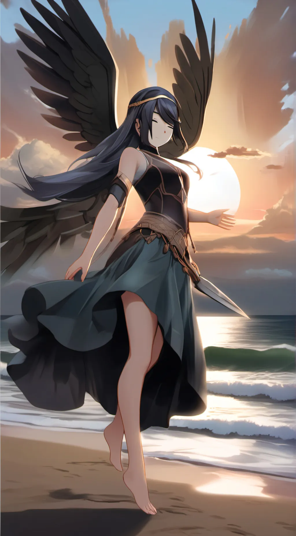 ai character: Rain background