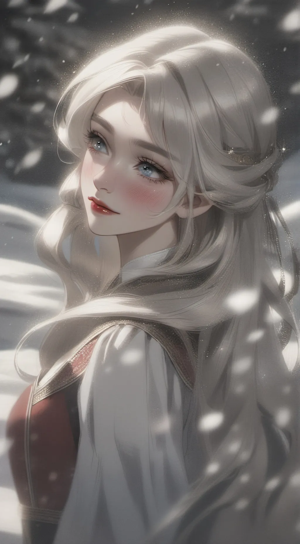 ai character: Snow background