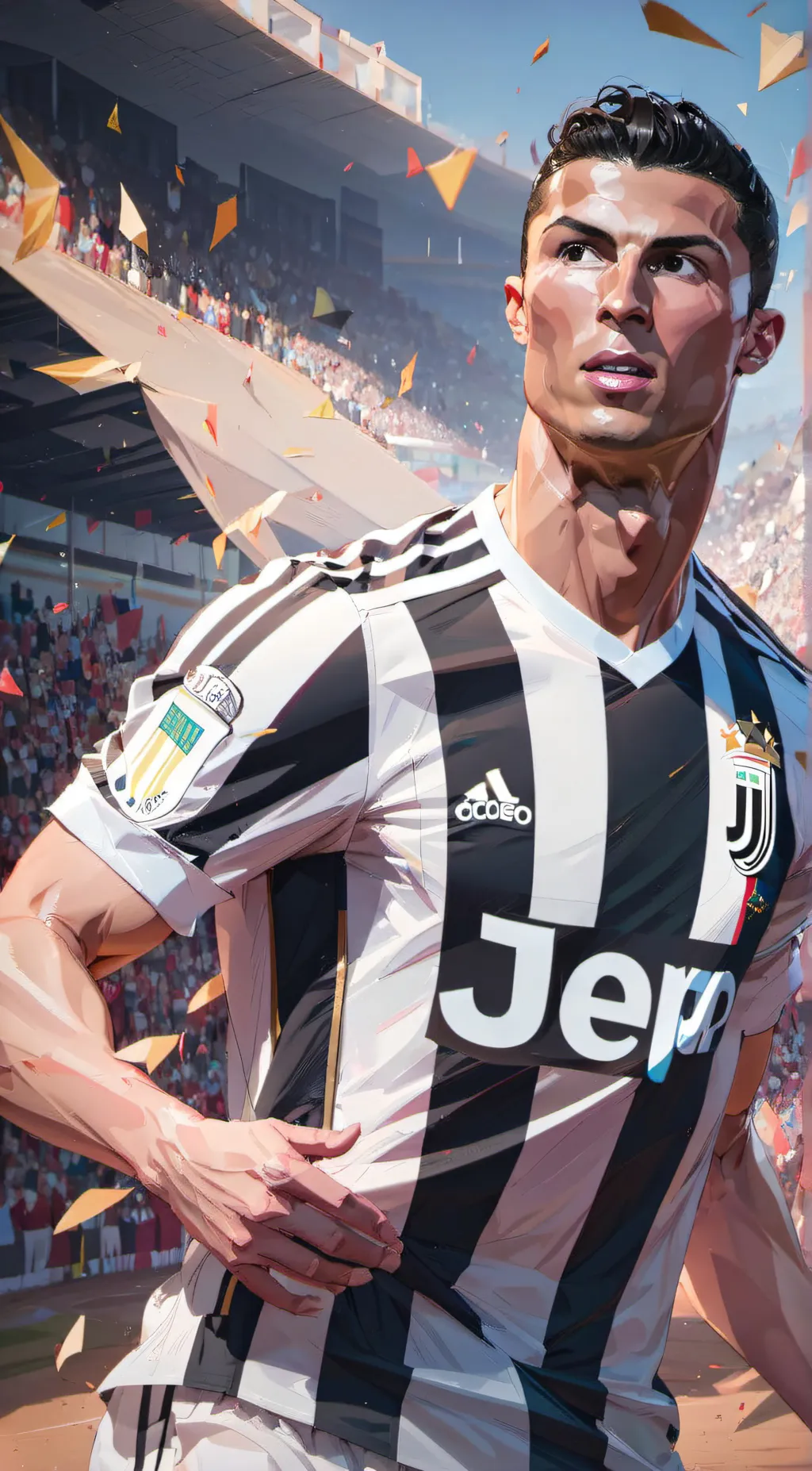 ai character: Cristiano Ronaldo  background
