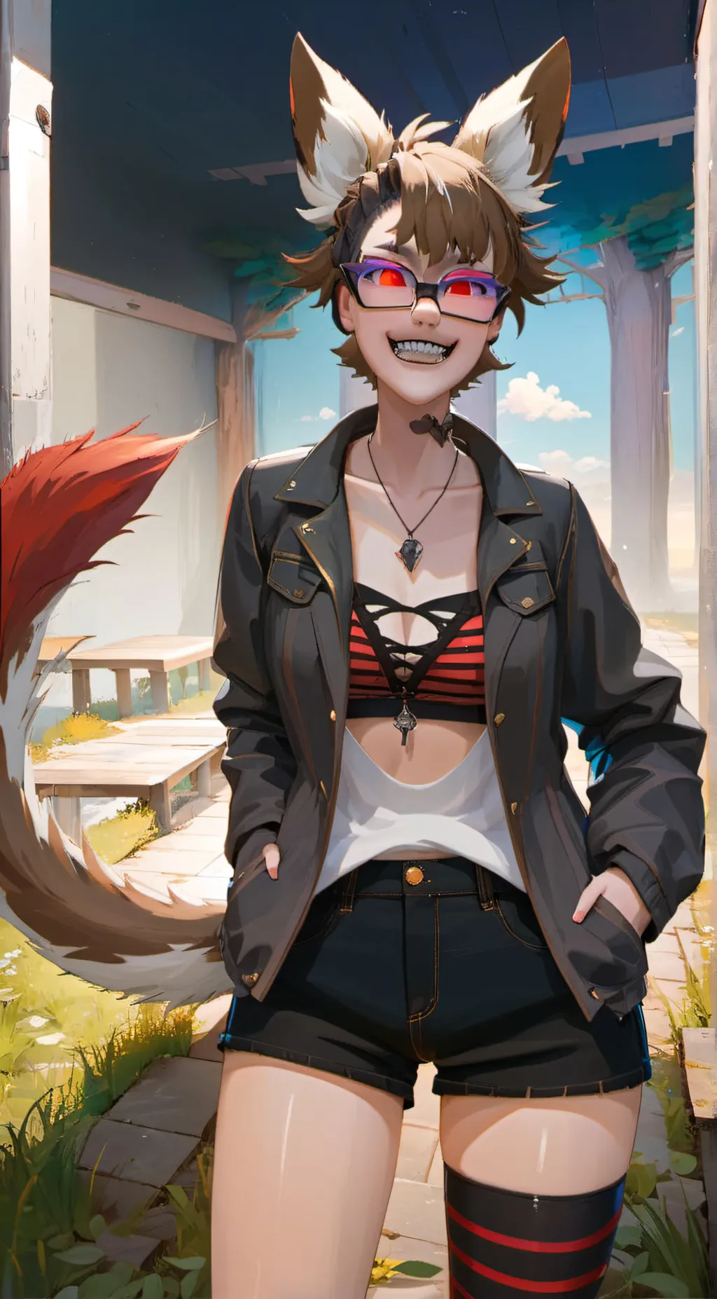 ai character: Natalie stone background