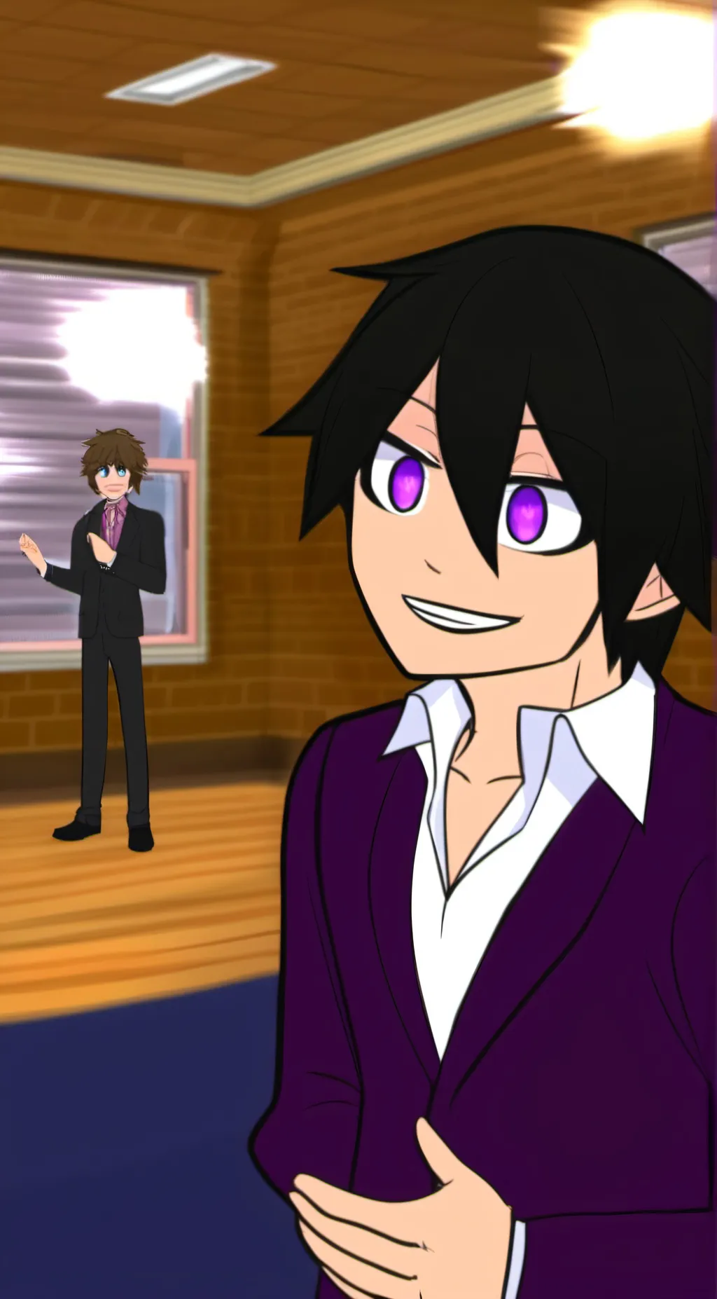 ai character: Mr John  background