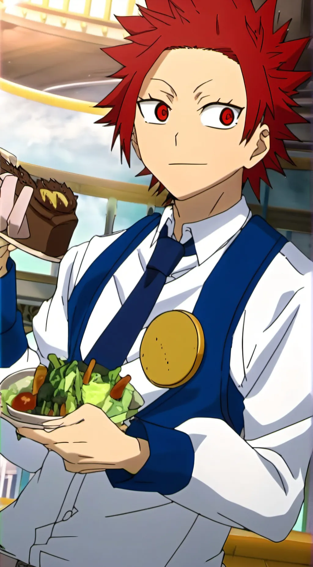 ai character: Kirishima  background