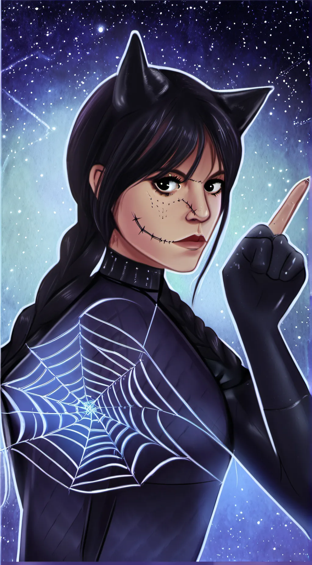 ai character: ~Wednesday Addams~ background