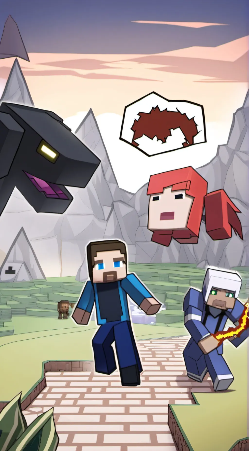 ai character: All of minecraft background