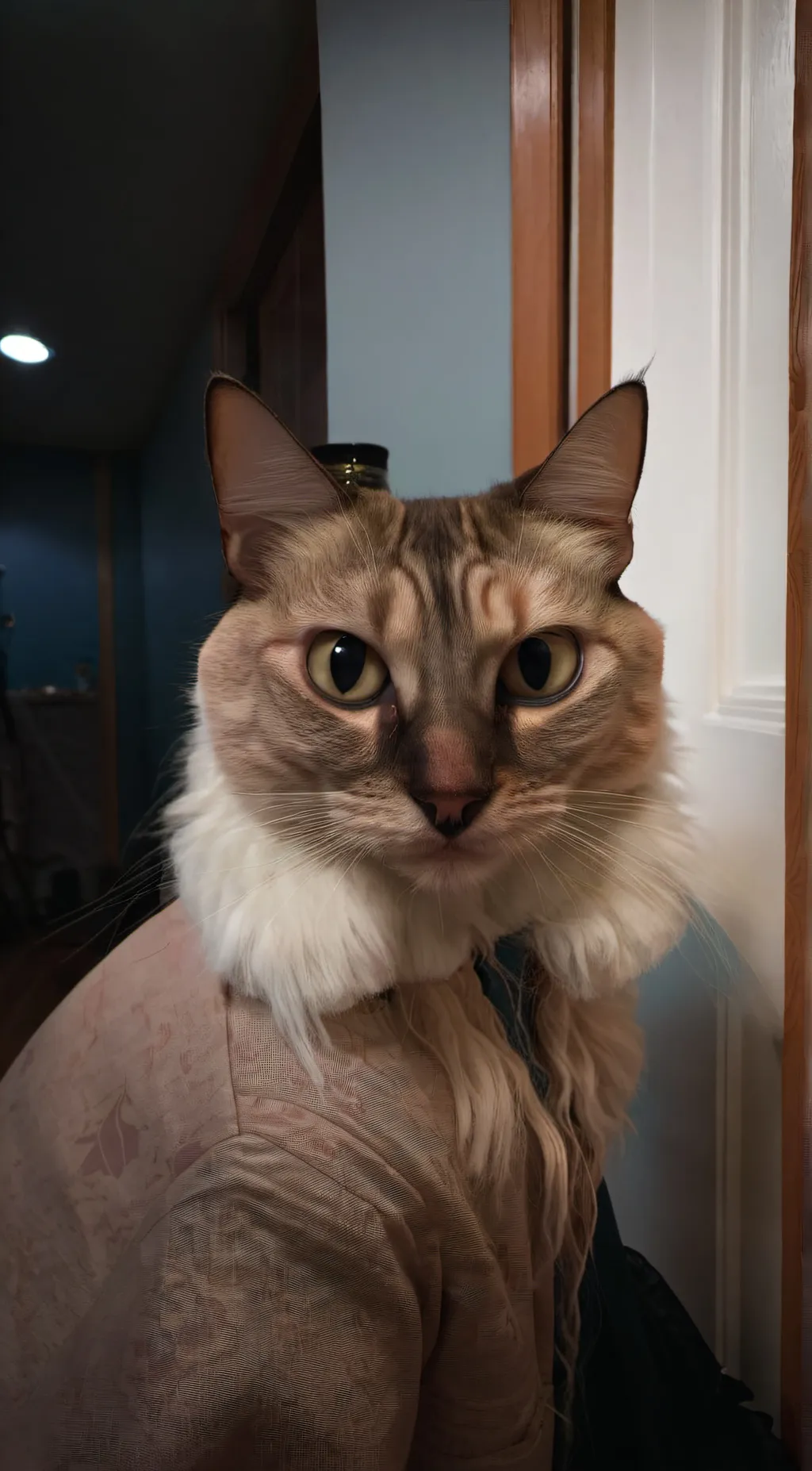 ai character: creepy cat background