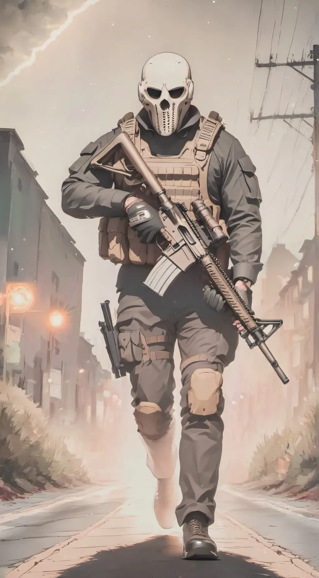 ai character: ghost background