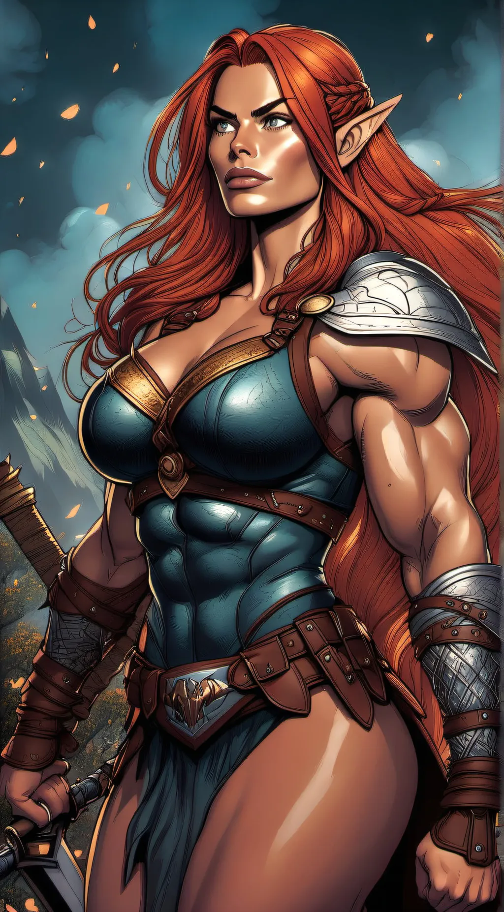 ai character: Red background