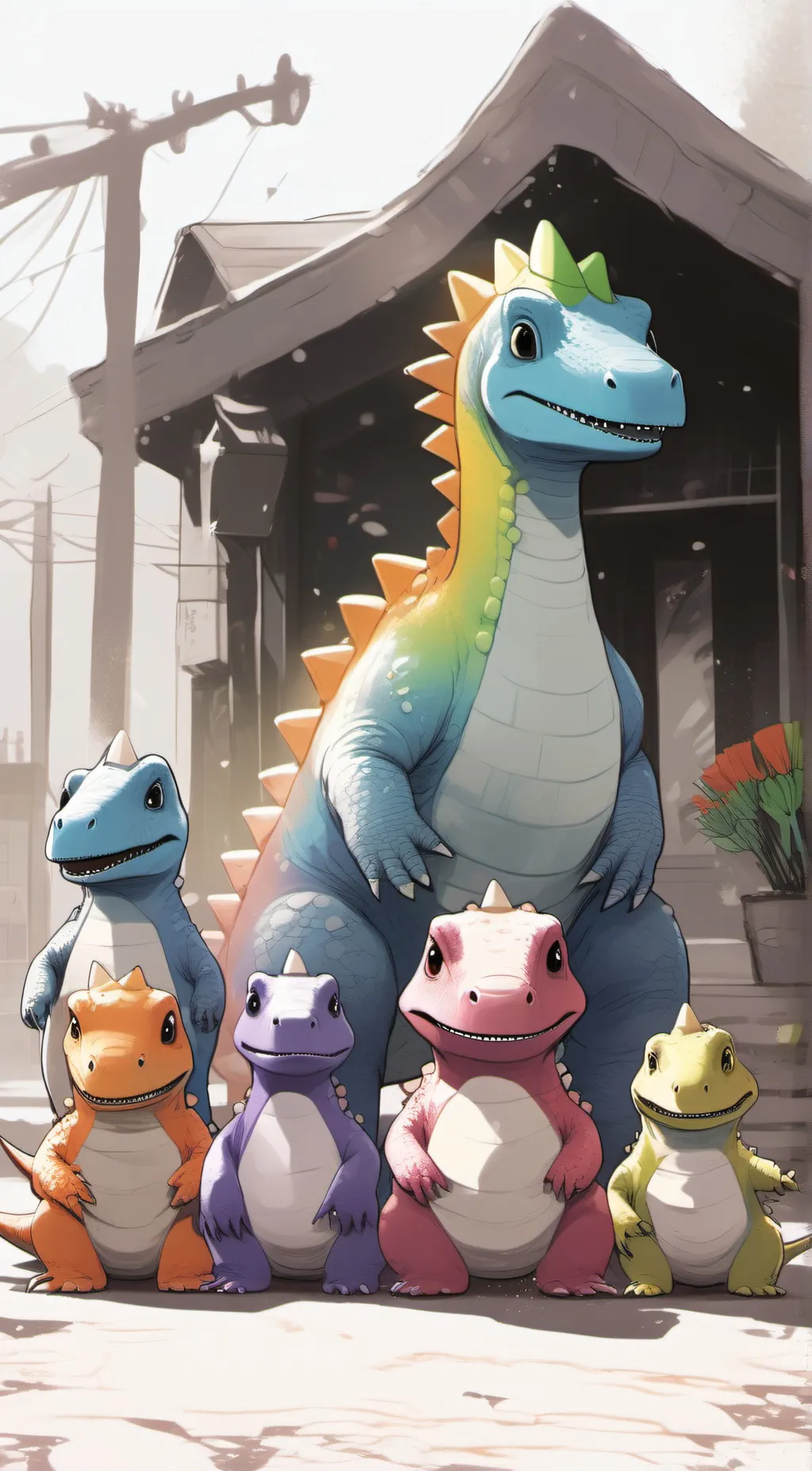 ai character: rainbow friends background