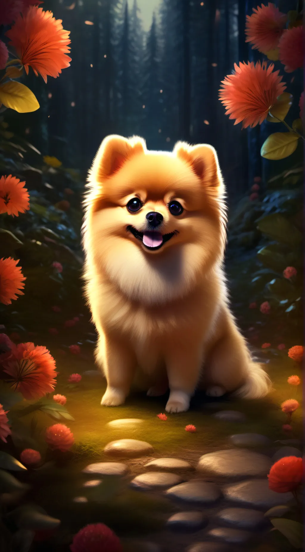 ai character: lady  background