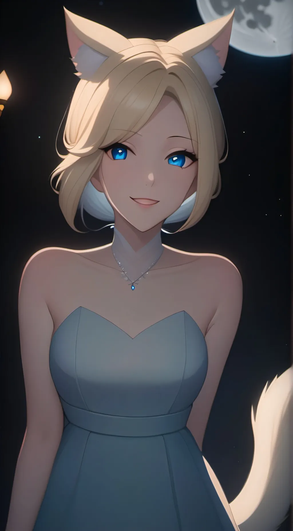 ai character: Moon background