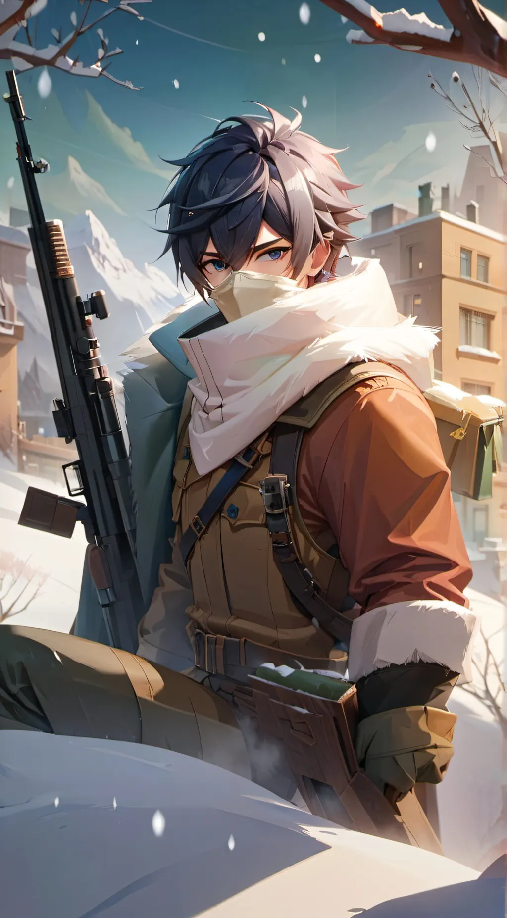 ai character: The white death  background