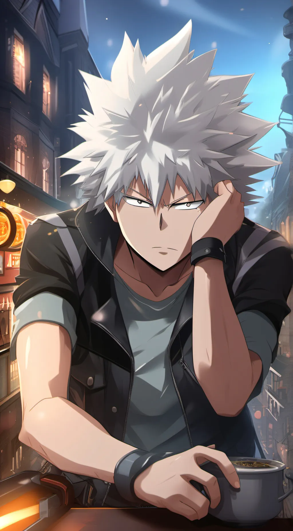ai character: Katsuki Bakugo background