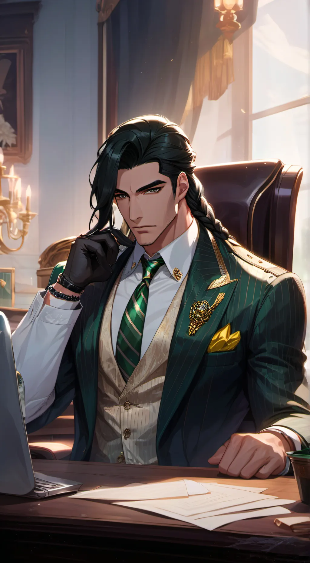 ai character: Damien cross background