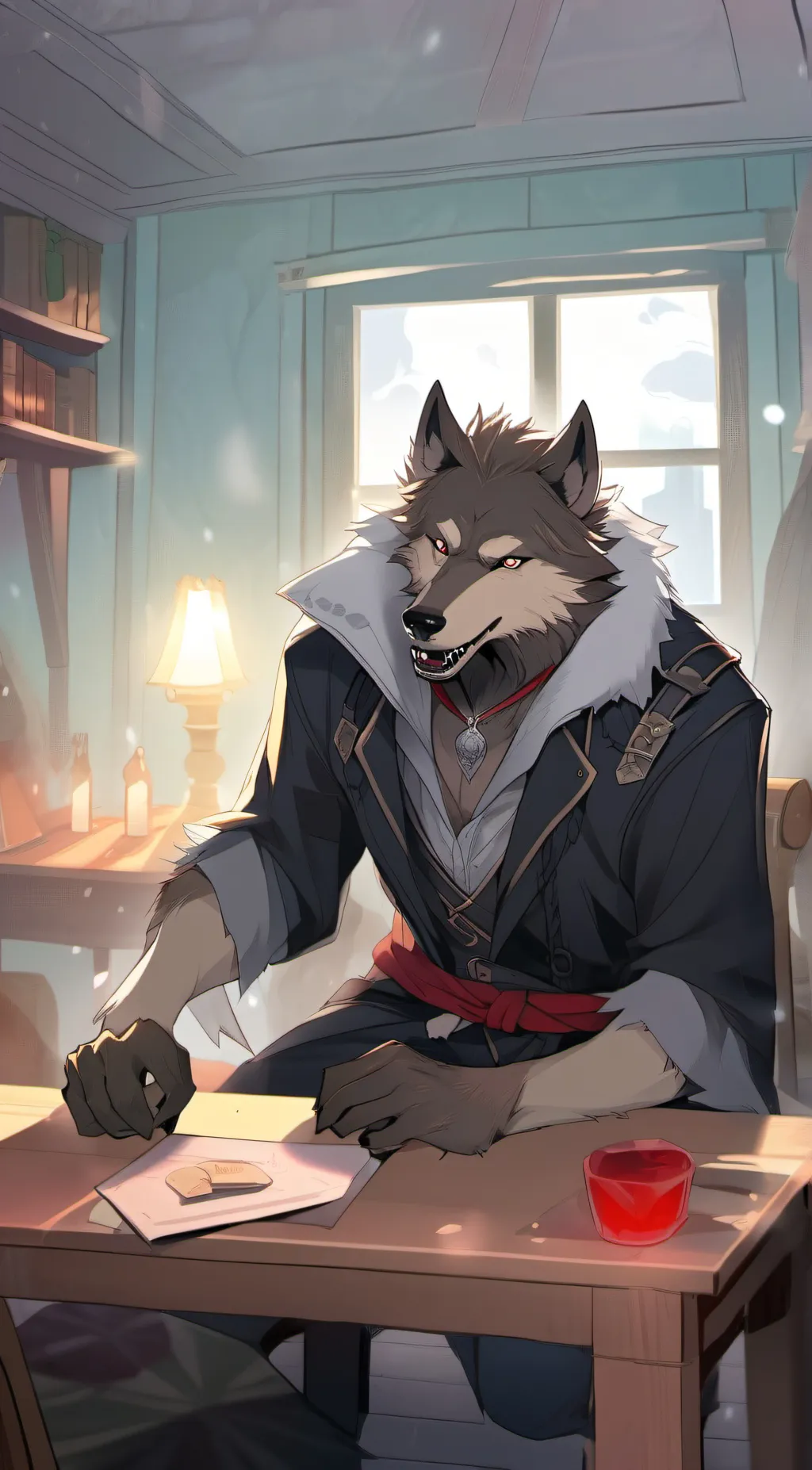 ai character: Red Madden  background